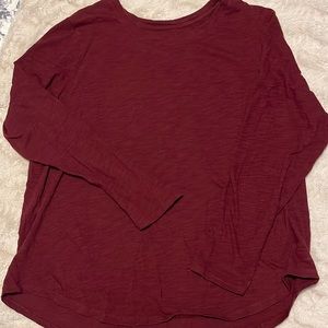 Burgundy Long Sleeve Tee